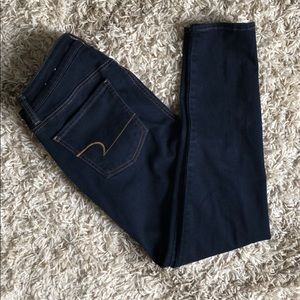 American eagle dark stretch skinny jeans 8 short
